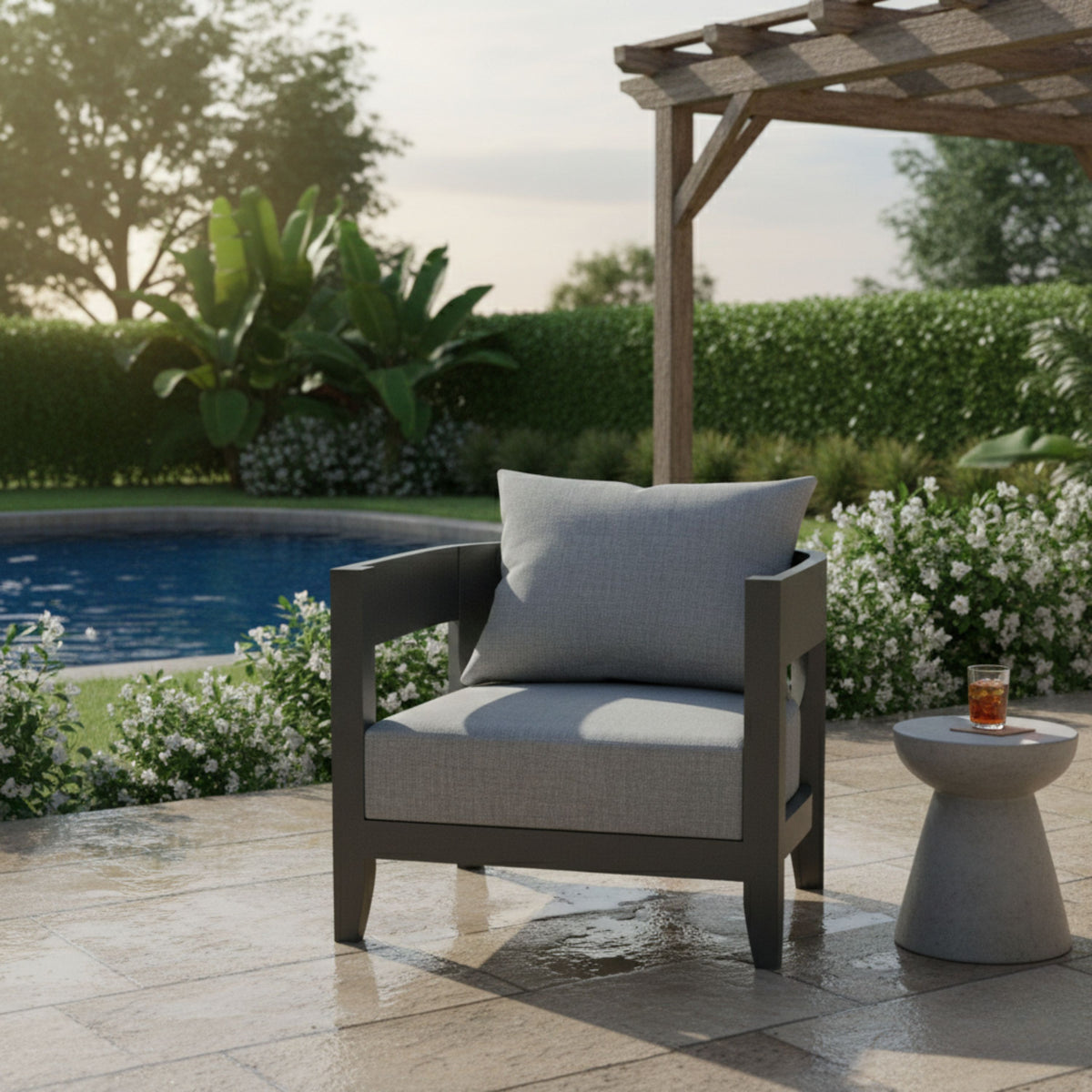 Anderson Teak Coronado Deep Seating Aluminum Armchair