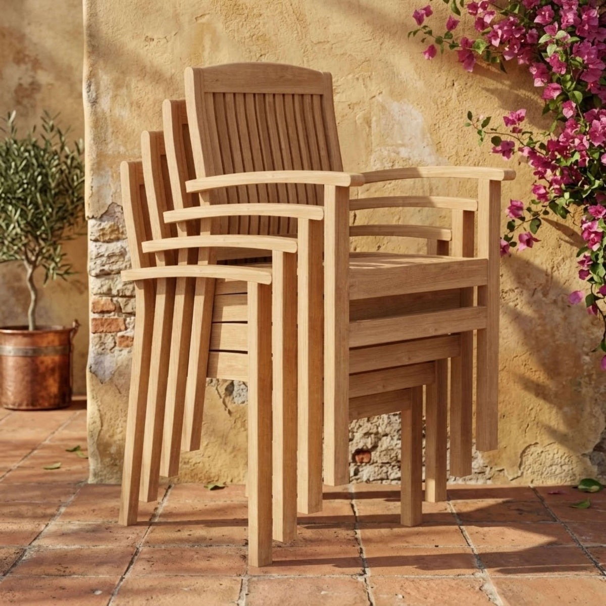 Anderson Teak Sahara Stackable Dining Armchair