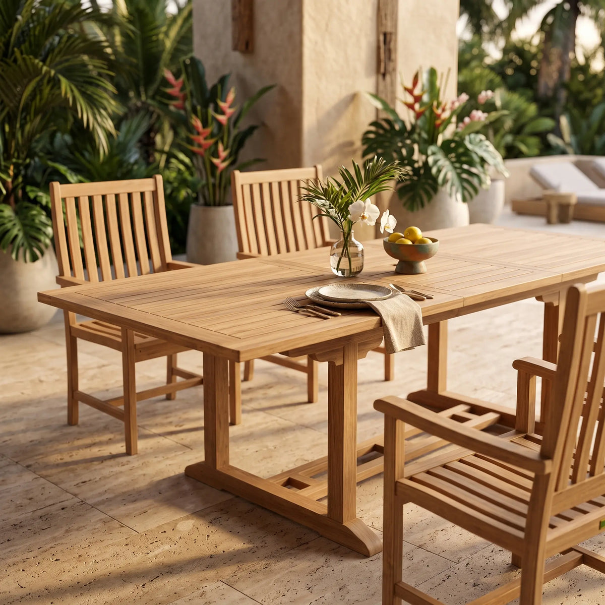 Anderson Teak Bahama 8-Foot Rectangular Extension Table