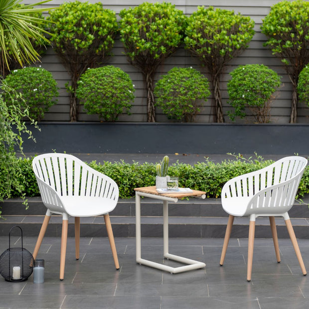 LifestyleGarden Portals Balcony Set with C Shape Table and 2 Chairs