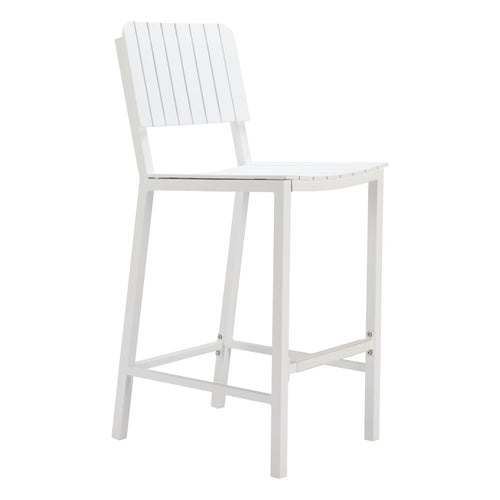 Kayu Outdoor Patio Barstool, White