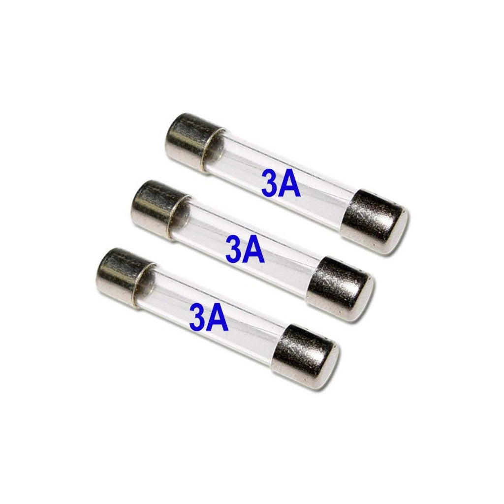 Three 3-amp glass cartridge fuses for pool and spa control systems