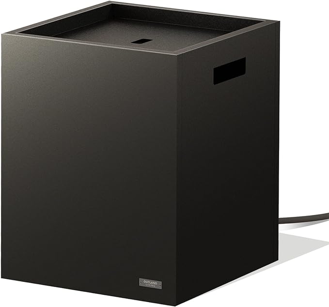 The Outdoor Plus Square Propane Tank Enclosure Propane Tank Enclosure - Powder Coated Metal - Black - | OPT-LPHIDEPC-BLK