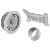 AquaStar JO101 white flush retrofit eyeball pool return fitting