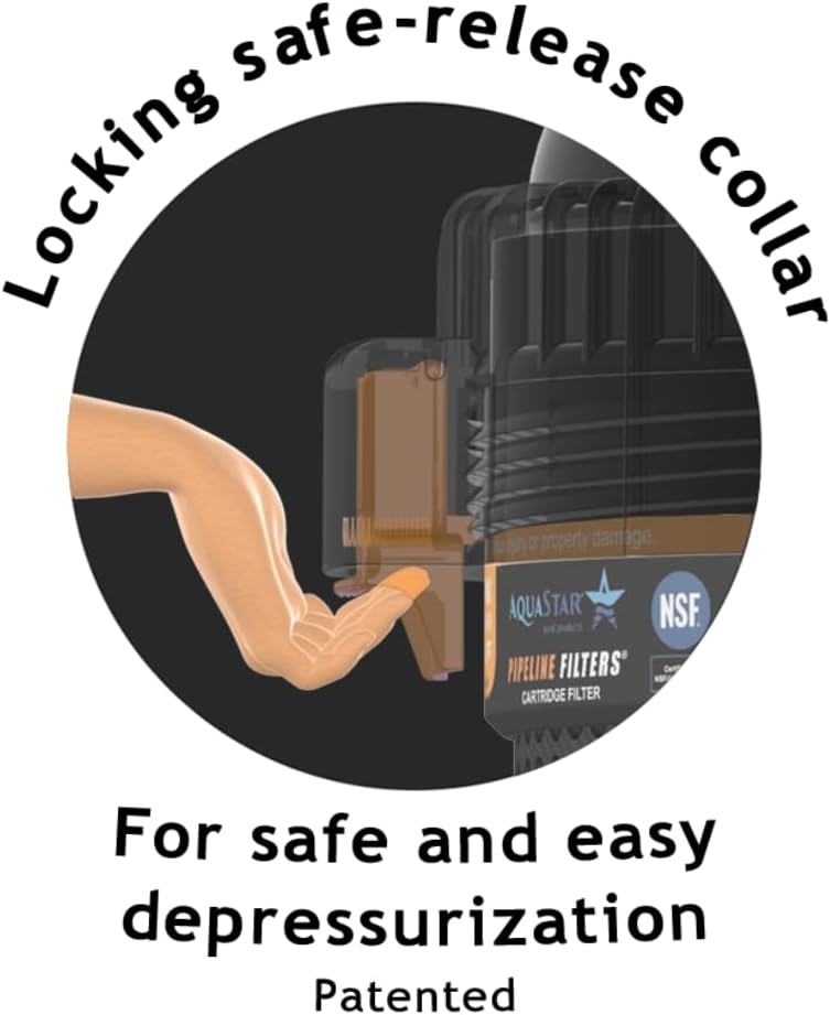 AquaStar PLF35000 - Pipeline Cartridge Filter - 35K Gal Pools Patent Technology