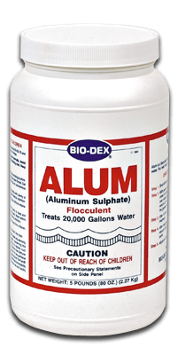 Bio-Dex Alum Sulfate, 5 lb Bottle, 6/Case | AL125