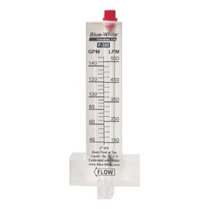 Blue-White Flow Meter, 75 psi Saddle
