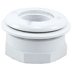 Custom Molded Products Wall Fitting, CMP, 3" hs, 1-1/2"mpt, 3-5/8"fd, w/Nut, White