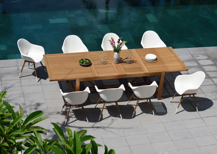 Amazonia Leyland 9 Piece Extendable Patio Dining Set