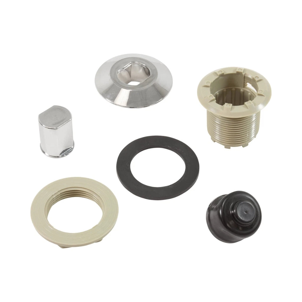 Chrome PresAir Push Button Air Actuator for pools and spas – sleek & durable.