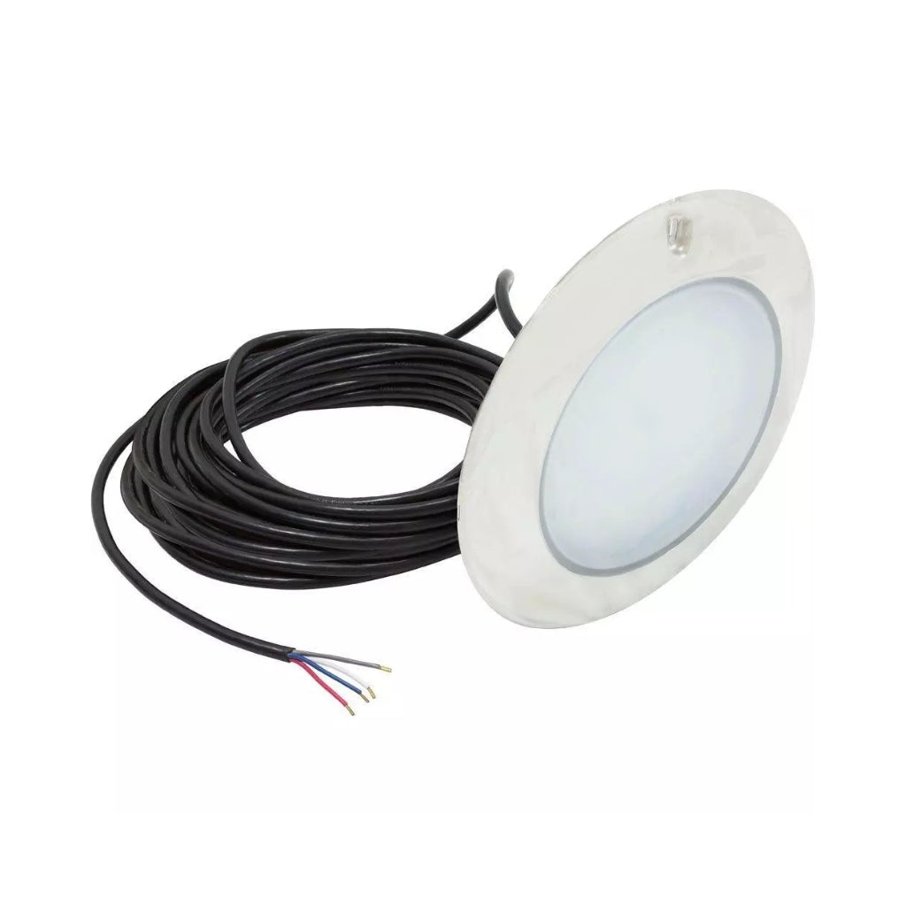 Color-changing PAL Lighting LED EvenGlow pool light with 80 ft cord for vibrant outdoor lighting