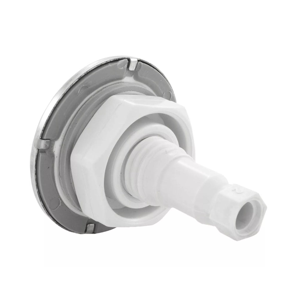 Custom Molded Products Stainless Steel Air Injector with 3/8” Barb for spa aeration.