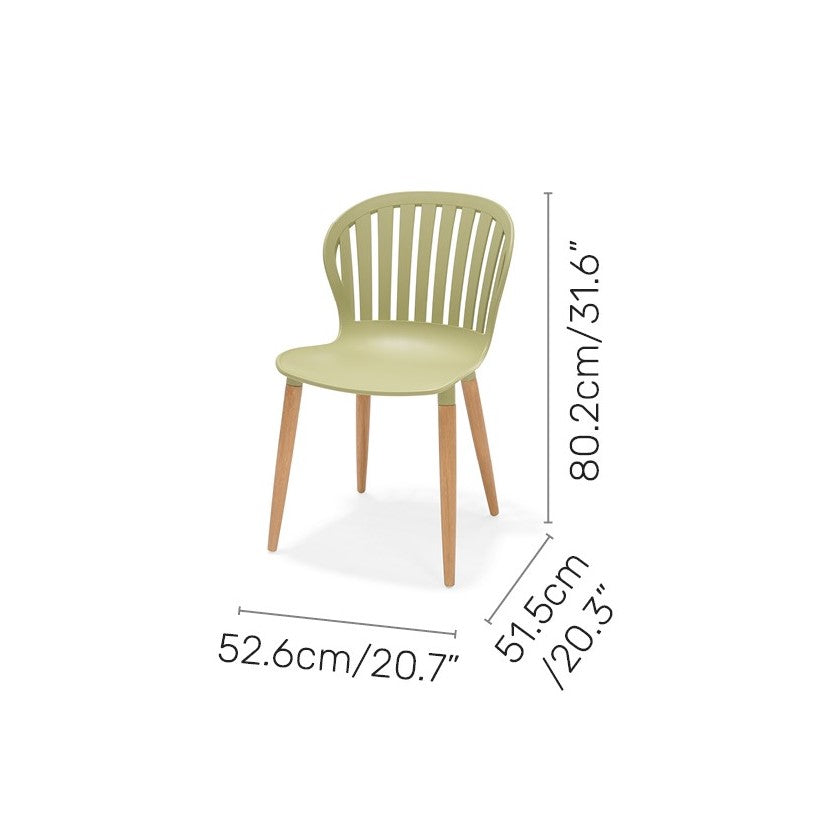 LifestyleGarden Nassau Outdoor Dining Side Chairs, Sage Green, Set of 2