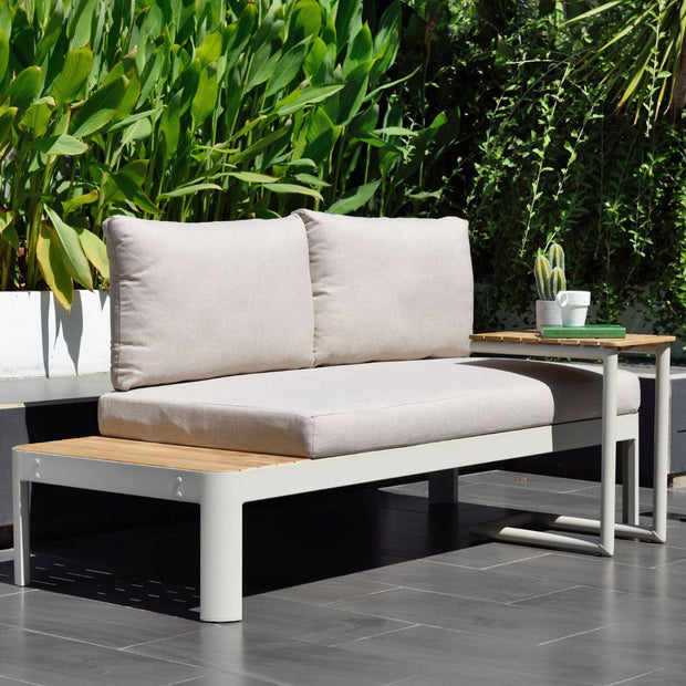 LifestyleGarden Portals Light Balcony Sofa Set with C Shape Side Table
