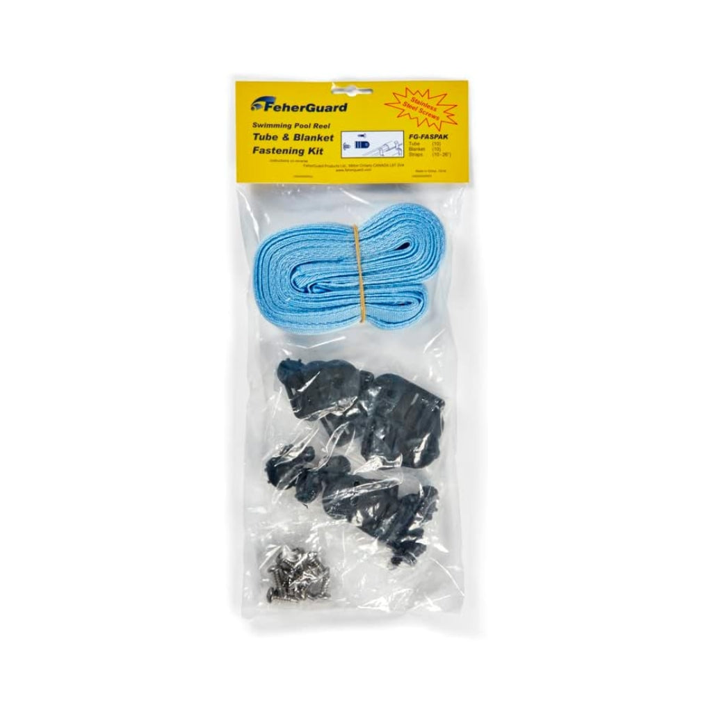 FeherGuard FG-FASKIT Solar Cover Reel Fastening Kit with durable straps and mounting brackets