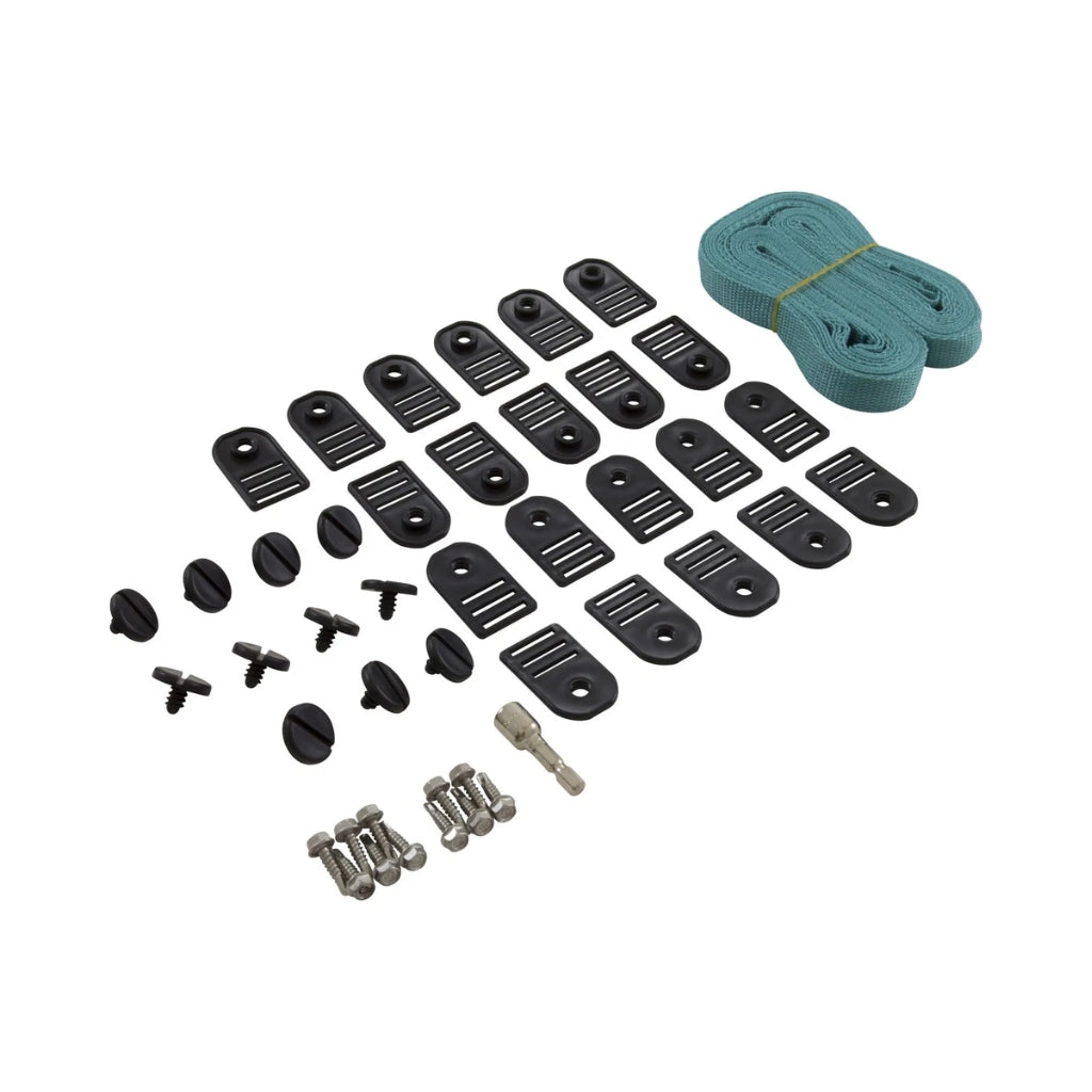 GLI 99-55-4395015 Inground Reel System Strap Kit with fabric straps, screws, and installation tools.