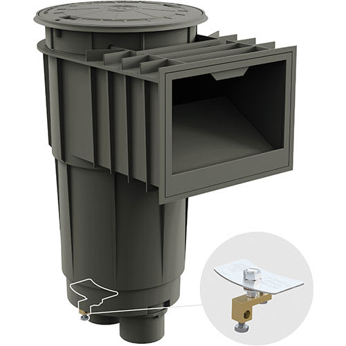 Hayward Gunite Drk Gray Skimmer, 2" Port | SP1072S2DGR