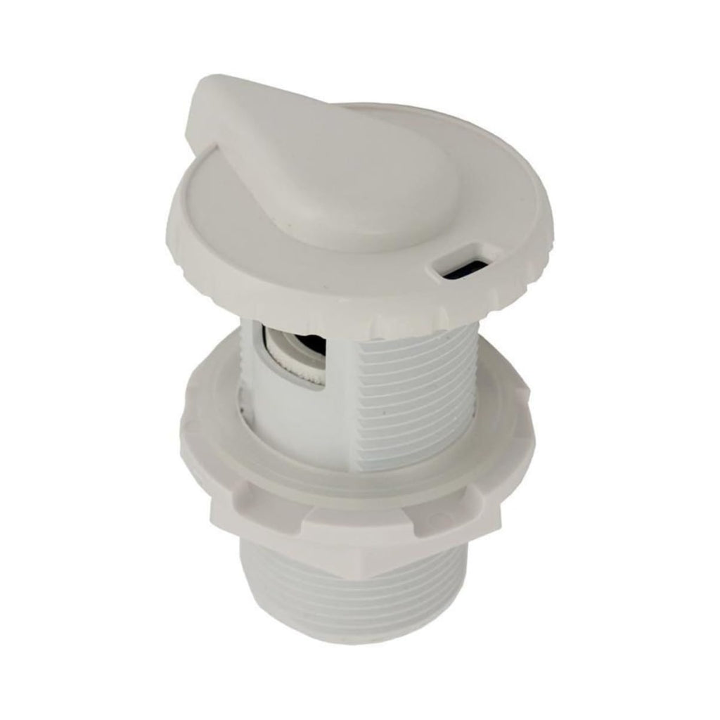 HydroAir Balboa Water Group Air Control Valve in white for precise spa airflow adjustment.
