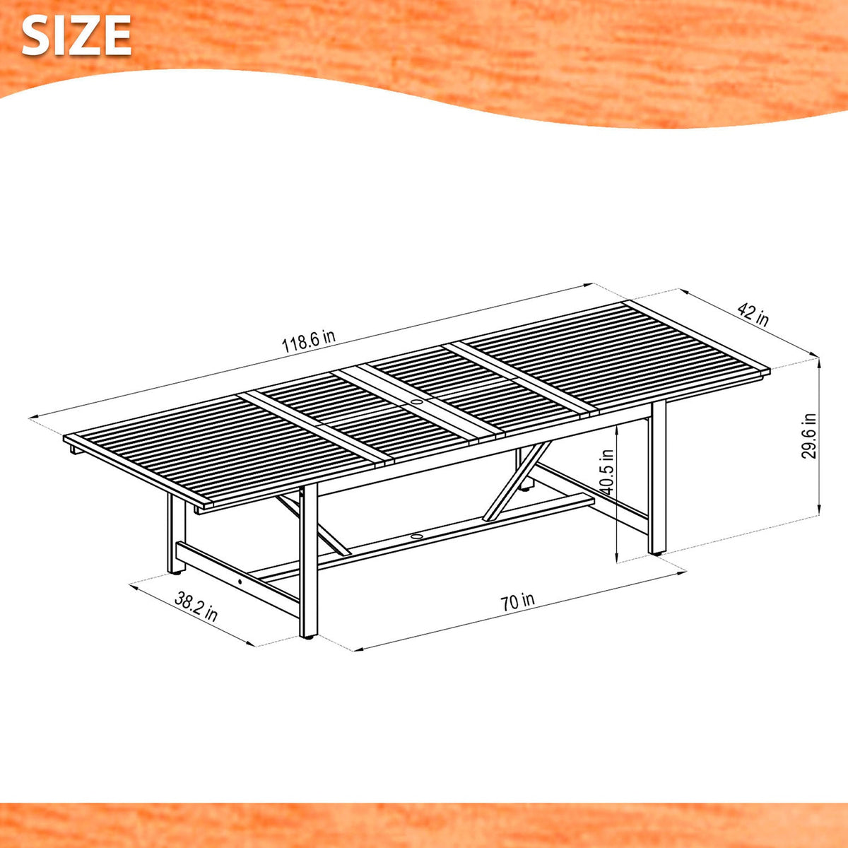 Amazonia Leyland Eucalyptus and Teak 7 Piece Extendable Patio Dining Set