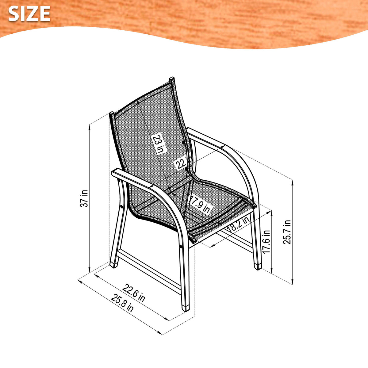 Amazonia Rinjani Teak and Aluminum 7 Piece Patio Dining Set