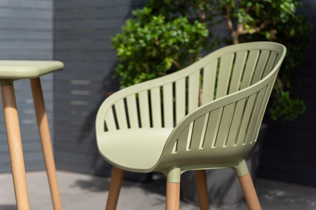 LifestyleGarden Nassau Outdoor Dining Armchairs, Sage Green, Set of 2