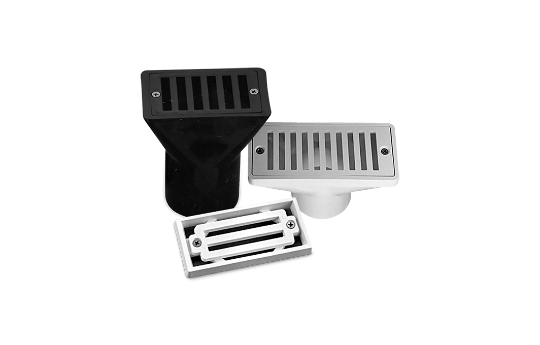 Pentair Sckt Dck Drn/Gtr 2"X4" 50Pk Black , 2" | 540064