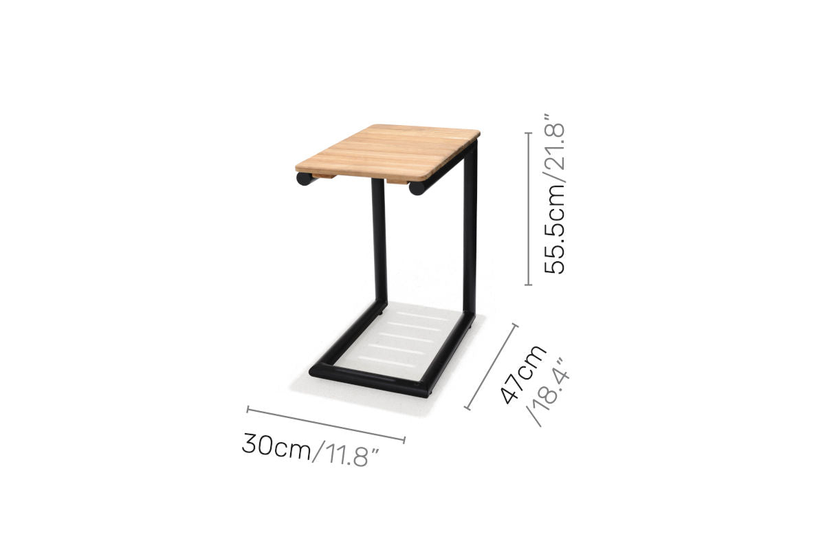 LifestyleGarden Portals Dark C Shape Outdoor Side Table