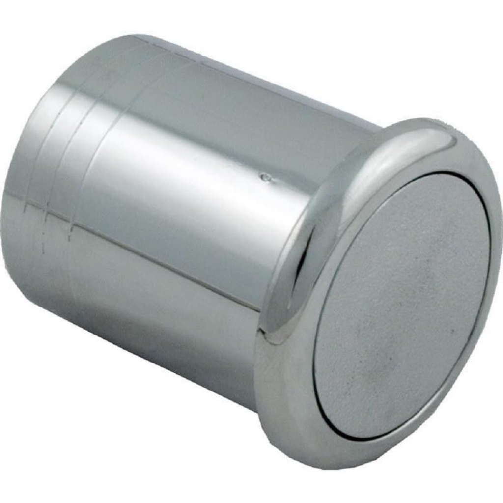 Slim chrome air button for pool & spa control, flush mount design, durable finish.