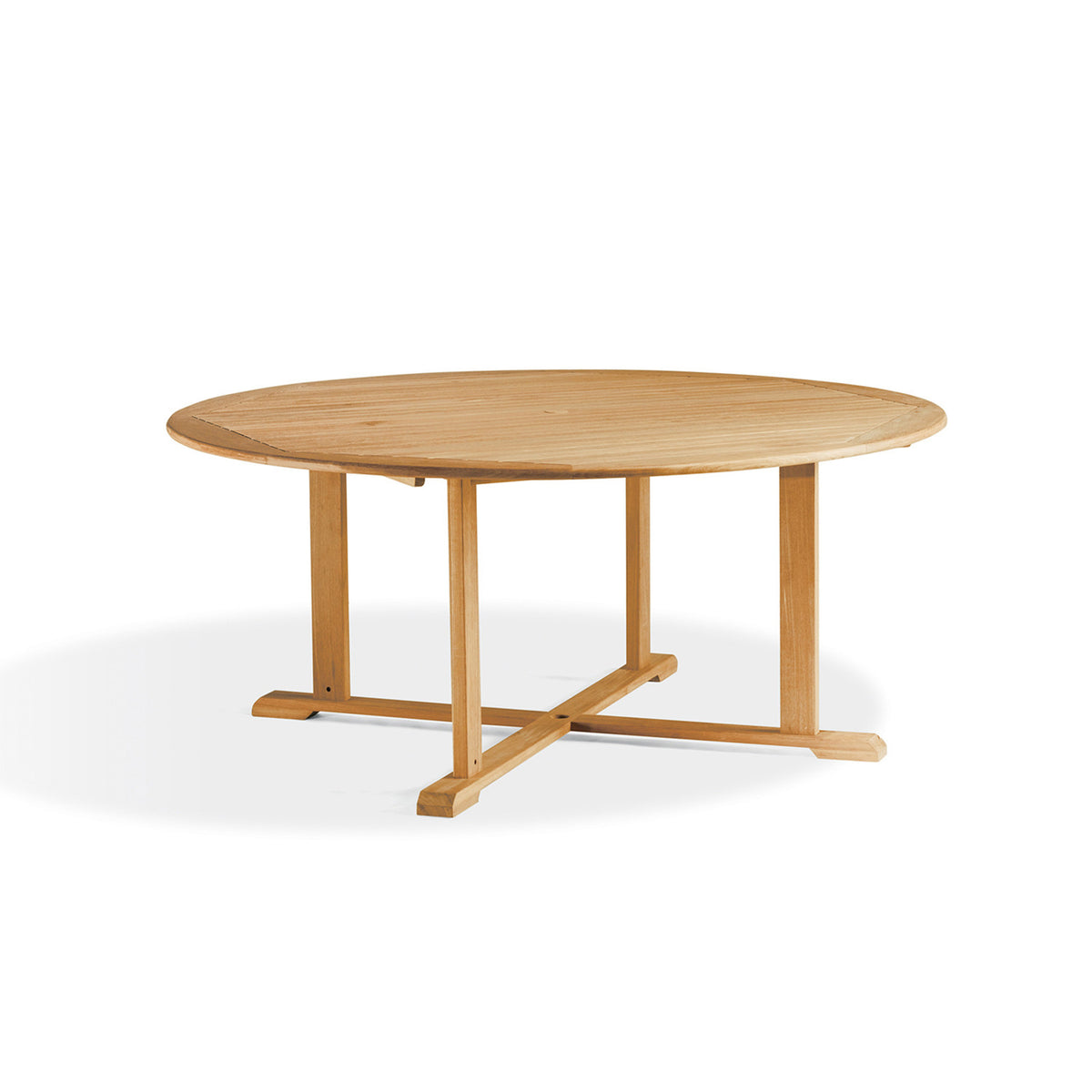 Oxford Garden Oxford Teak 67" Round Dining Table shown on a plain white background