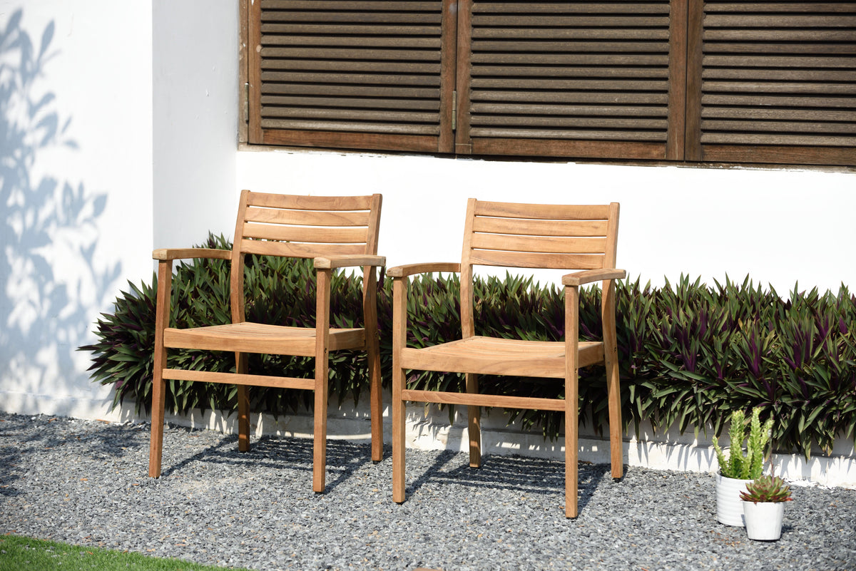 Amazonia Julien Teak Extendable Patio Dining Set