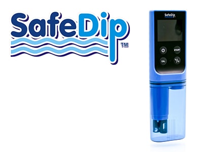 AquaComfort Solaxx MET01A replacement SafeDip digital test meter, blue unit