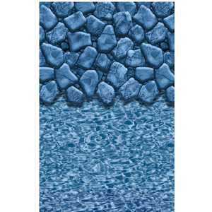 Swimline 12'x24' Oval Boulder Swirl Overlap AG Liner 48"-52" Wall | LI1224BSO