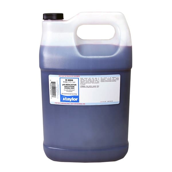 One 1 gal bottle of Taylor pH Indicator Solution, 2000 Series, label facing forward