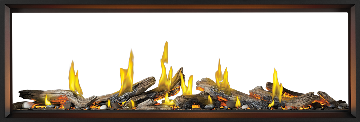 Napoleon TLV74LN2 Tall Linear Vector™ 74 See Through with Luminous Logs Natural Gas Fireplace