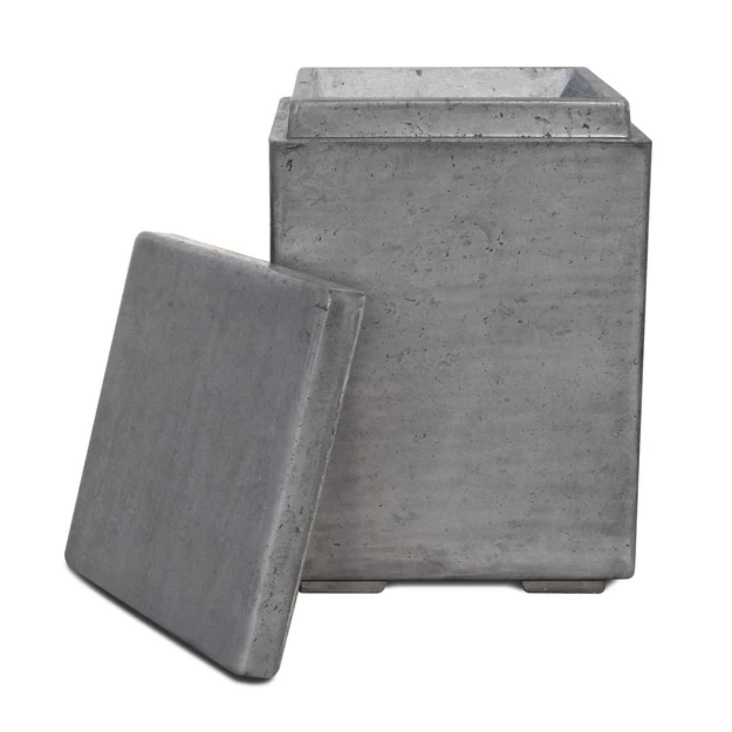 The Outdoor Plus Square Propane Tank Enclosure Propane Tank Enclosure - GFRC Concrete - Ash - | OPT-LPHIDEGFRC-ASH