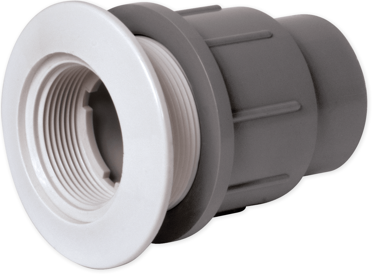 Waterway Plastics FIBERGLASS WithF. DEEP SOCKET ADPTR HWD VERSION FIBERGLASS THRU WALL FITTING With DEEP SOCKET ADAPTER