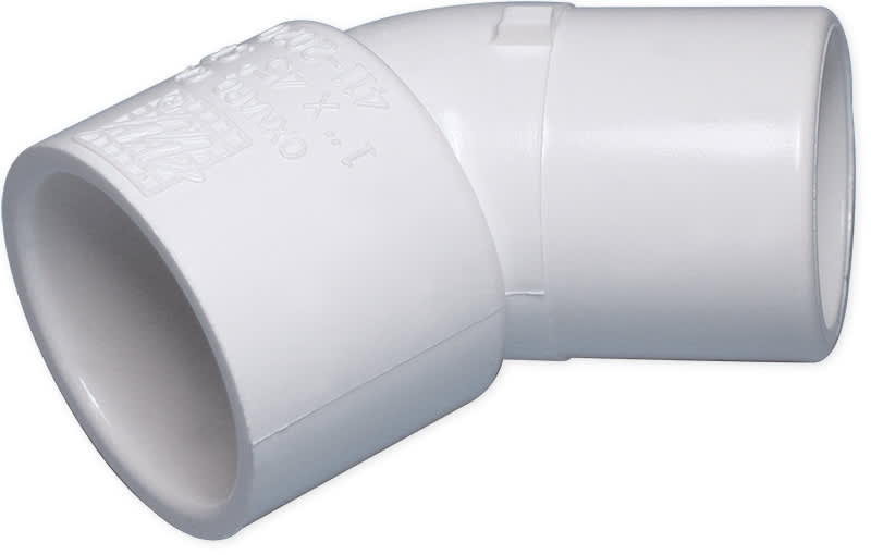 Waterway Plastics 45 Street Ell-1 S 1 Spigot | 411-2020