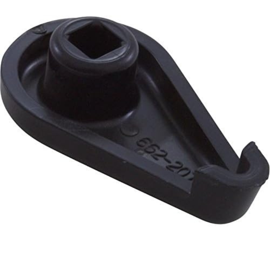 Black Waterway Plastics 1" Top Access Air Control Lever for pools and spas, model 662-2071.