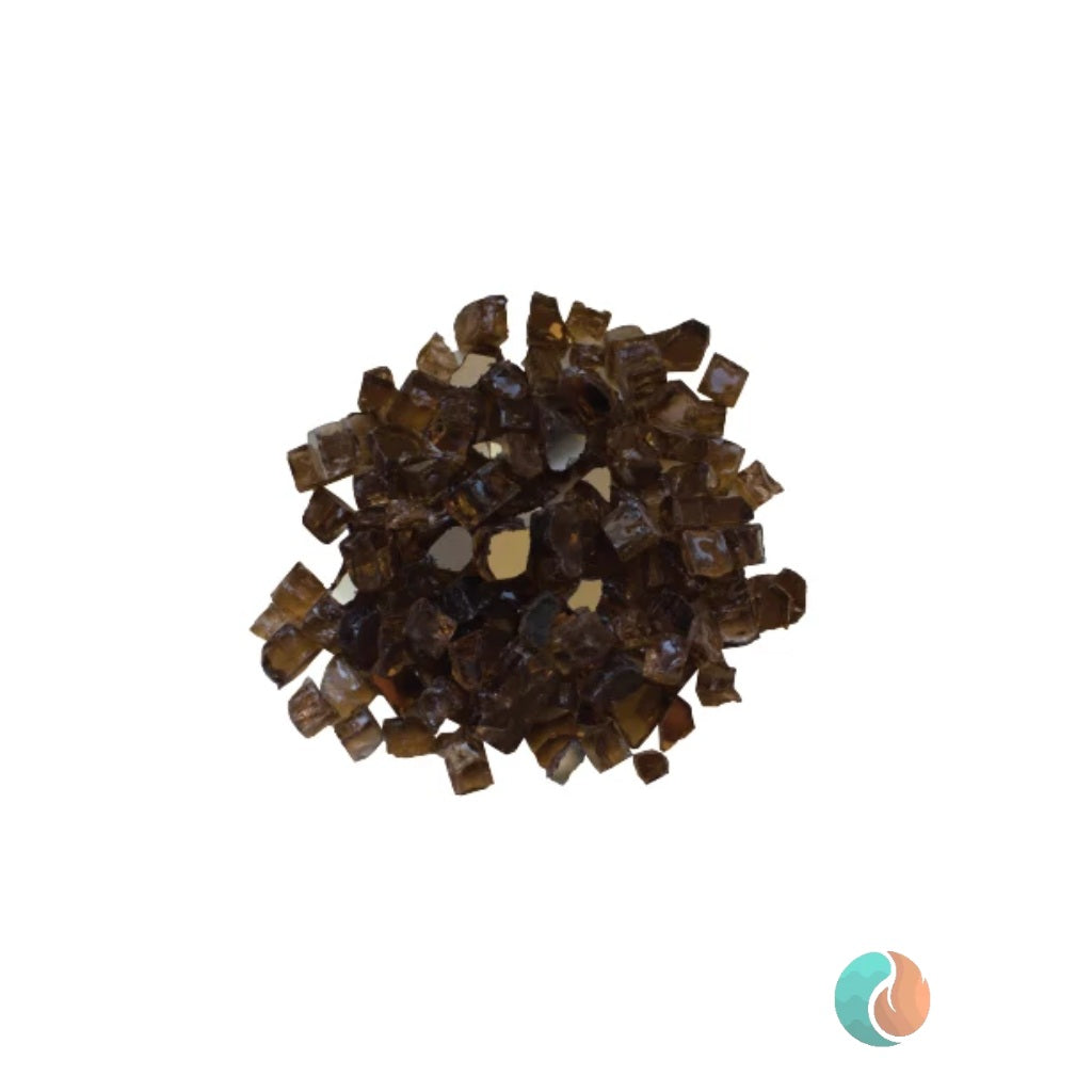 Amantii Reflective Fire Glass Media, 1/2", Light Brown | AMSF-GLASS-02