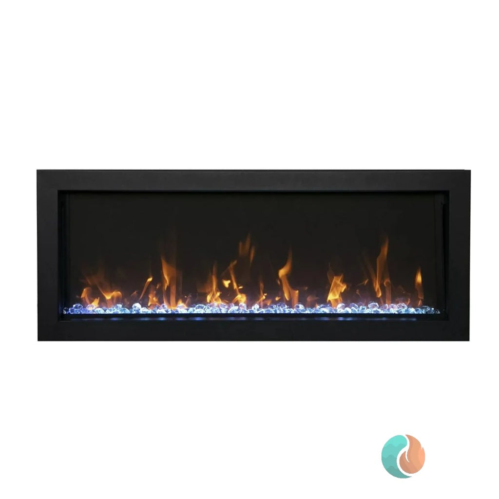 Amantii Panorama Slim Smart Electric Fireplace, 50", Indoor/Outdoor | BI-50-SLIM-OD