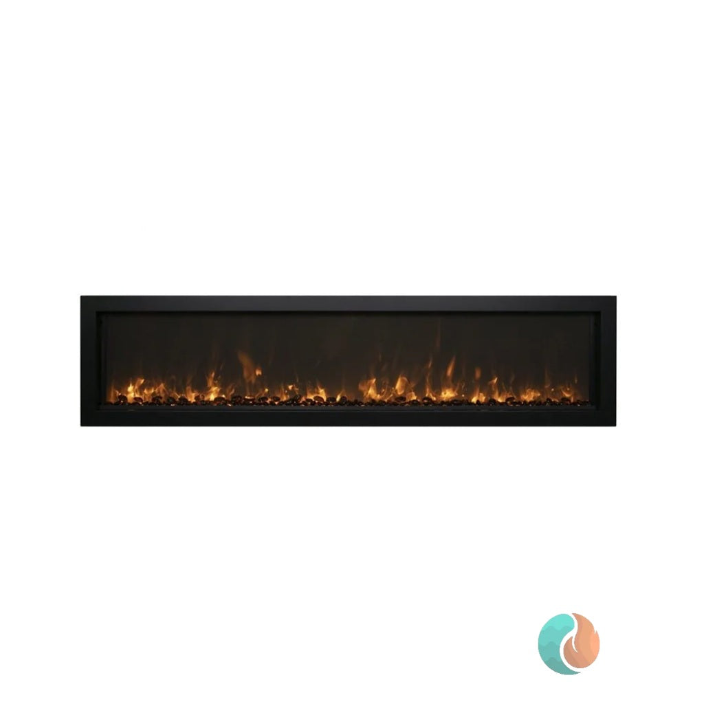 Amantii Panorama Slim Smart Electric Fireplace, 72", Indoor/Outdoor | BI-72-SLIM-OD