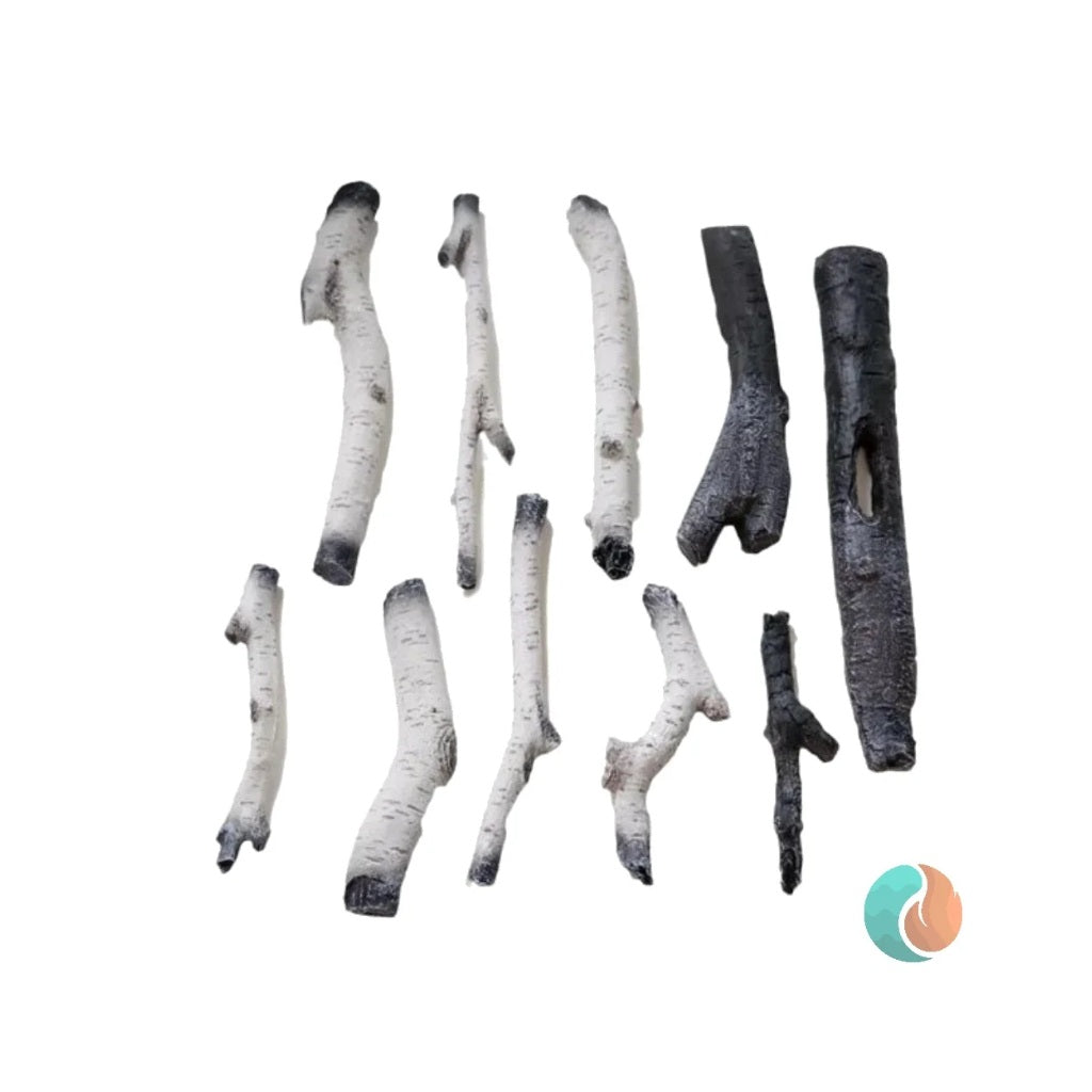 Amantii Birch Log Set, 10 Piece | LOGSET-10PCE-BIRCH