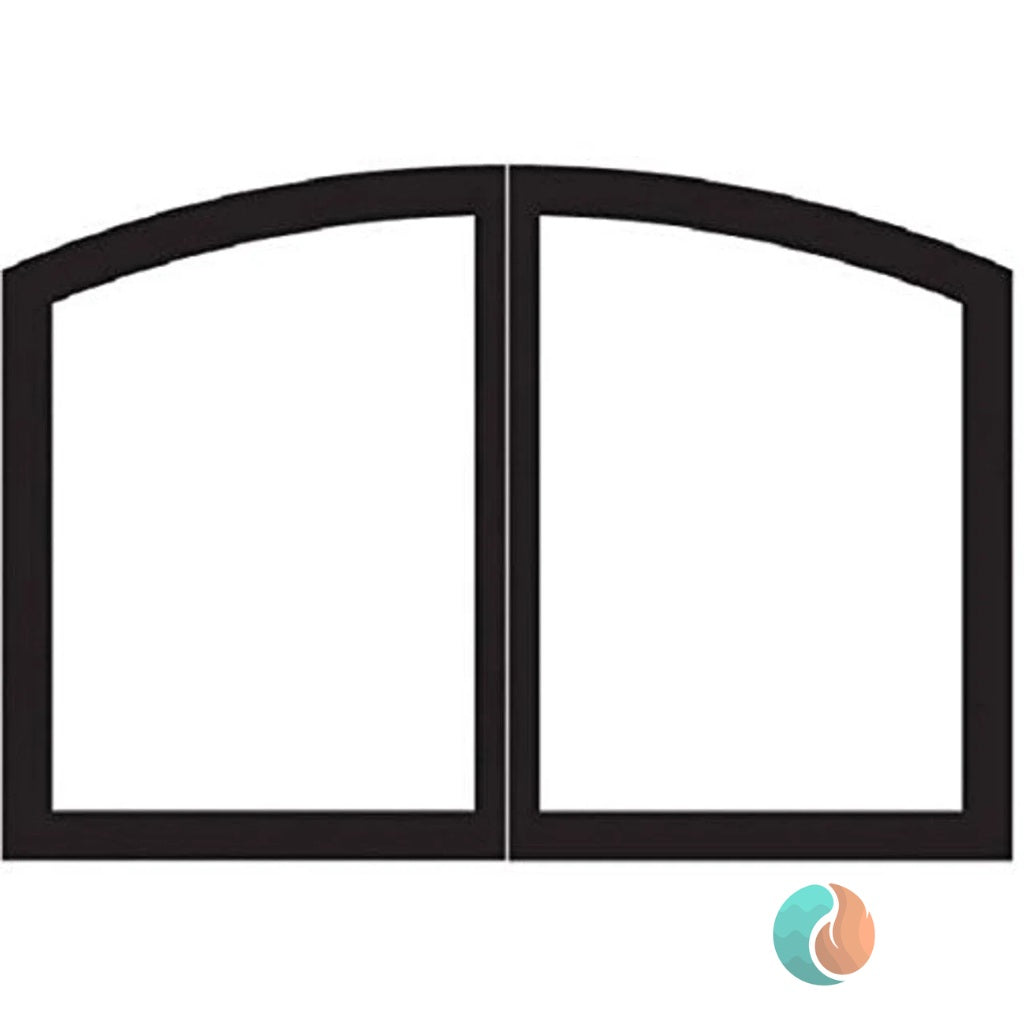 American Hearth Arch Door Set, Hammered Pewter, for VFD42 Firebox | VBR42SCHP