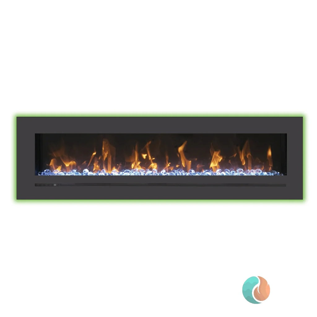 Amantii Wall Mount & Flush Mount Electric Fireplace, 72" | WM-FML-72-7823-STL