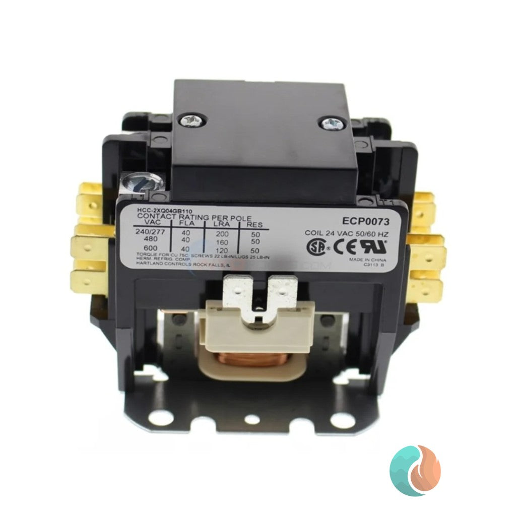 AquaCal Relay, 40A, 2-Pole, 24V | ECS0073