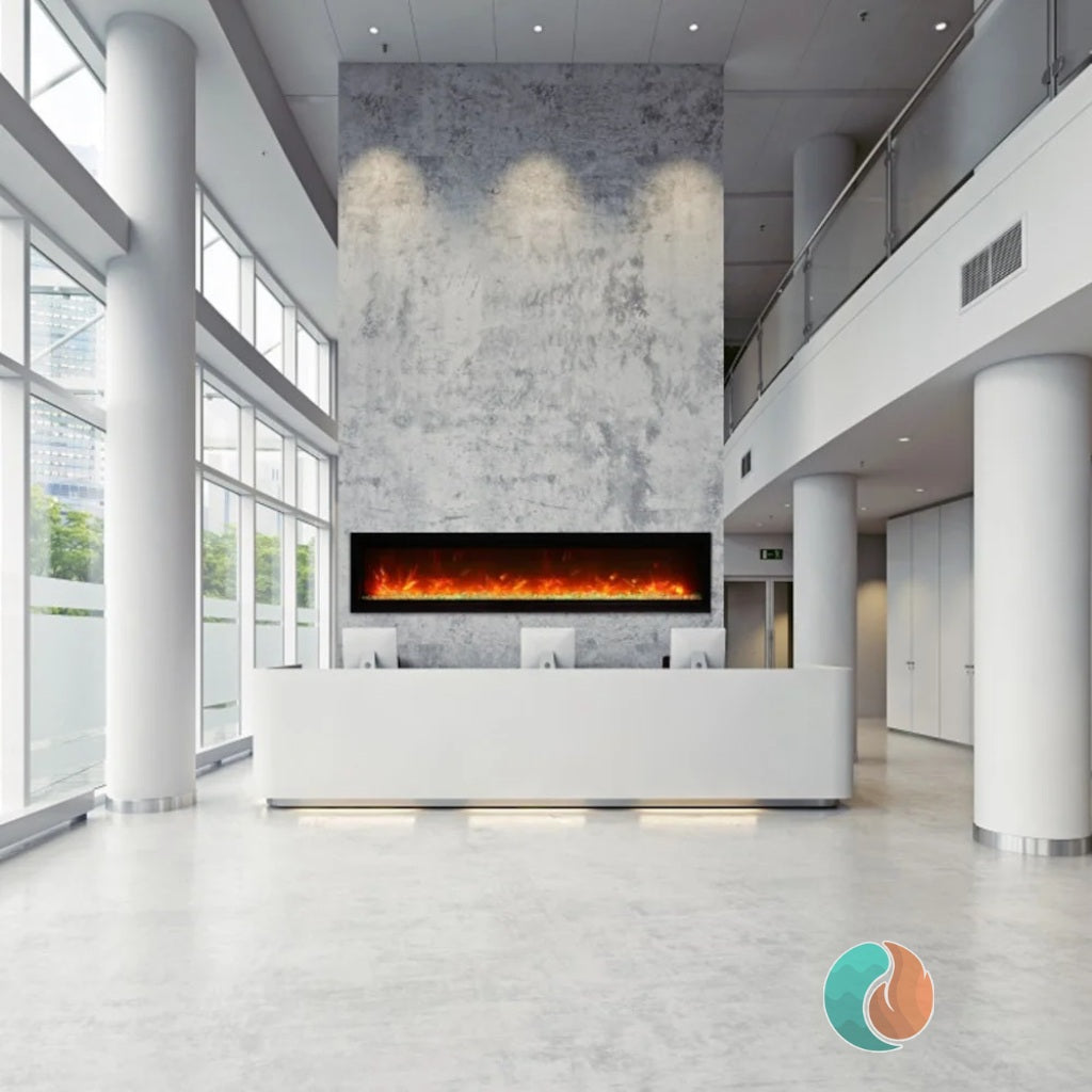 Amantii Symmetry Lumina Electric Fireplace, 74" | SYM-74-LUMINA