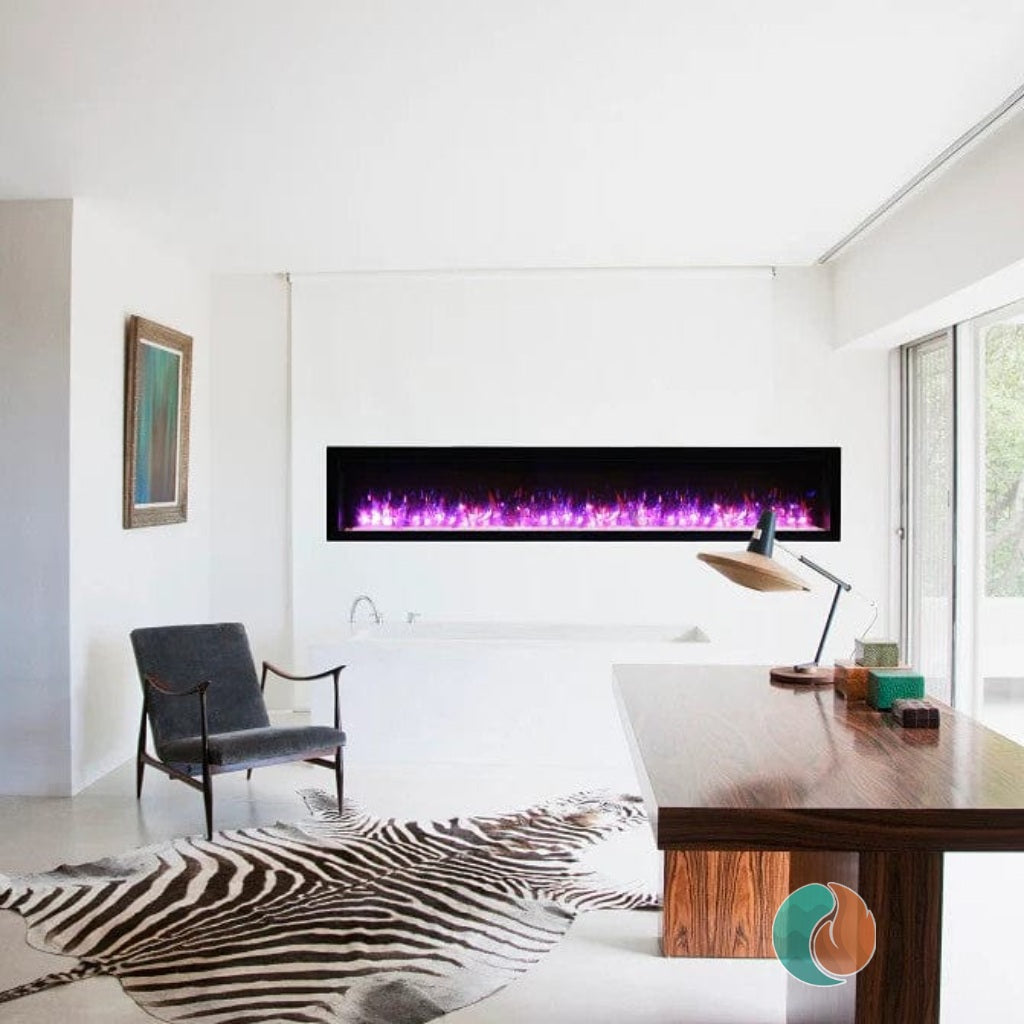Amantii Symmetry Lumina Electric Fireplace, 88" | SYM-88-LUMINA