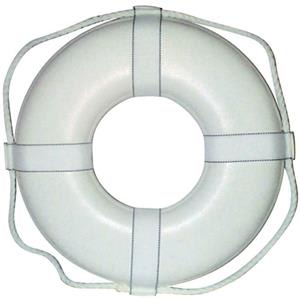 Cal-June Jim Buoy Ring Buoy, 24 inch, White, model GW-24
