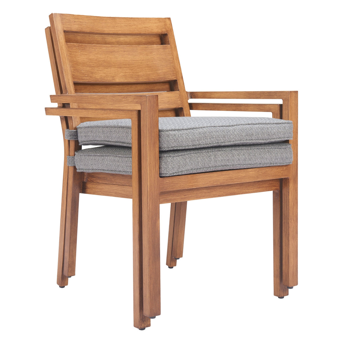 Rader Outdoor Patio Dining Chair, Set of 2, Natural