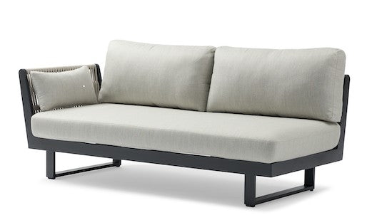 COUTURE Jardin Breeze Right Hand Sofa in Anthracite Aluminum